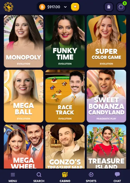 Scarica l’app Monopoly Live da ROOBET